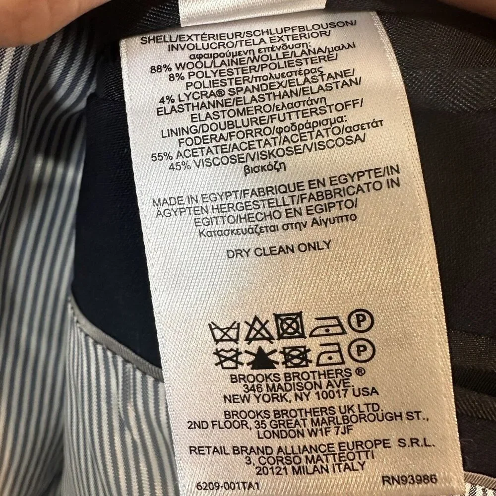 Brooks Brothers Explorer Madison Fit Blazer,Sport Jacket Navy Men’s Size 44R